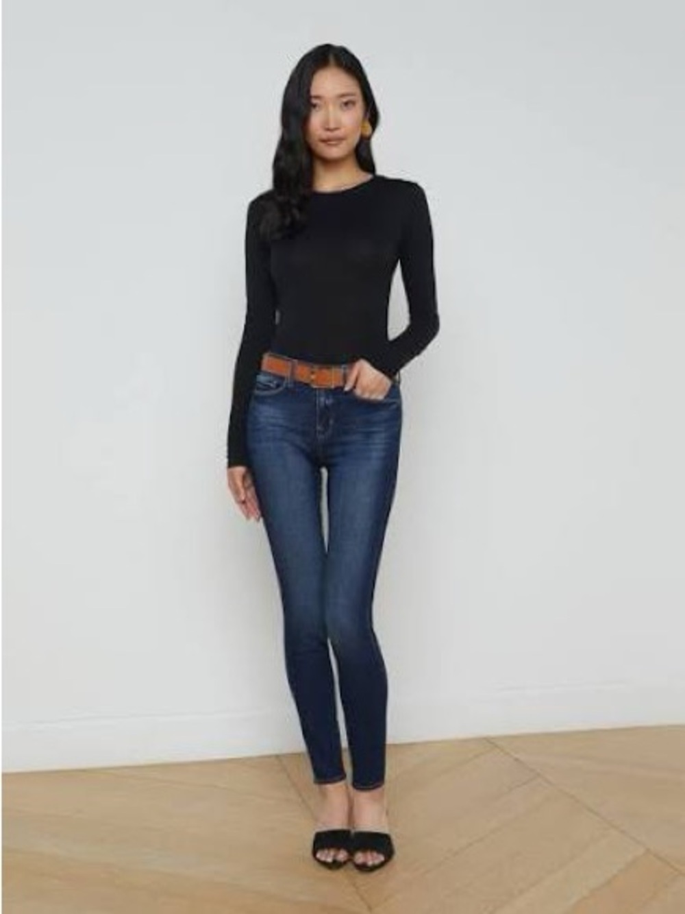 L'AGENCE Marguerite High-Rise Skinny Jeans in Baltic